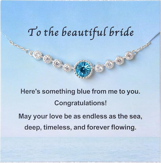 Something Blue Gift for Bride to Be Bride Pearl Beaded Bracelet Bachelorette Party Decorations Bridal Shower Favor Wedding Accessory