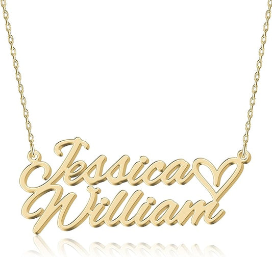 Custom Name Necklace - 925 Sterling Silver & 316 Stainless Steel, 14 Fonts & Multi-Language Options, 4 Colors, 5 Chain Styles, Personalized Gift with Premium Box