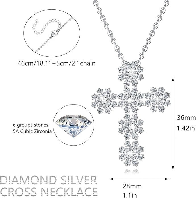 Silver Pendant Necklace for Women, Womens Necklaces Trendy Silver Jewelry, Fashion Necklace Gifts for Women