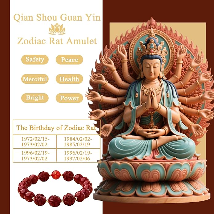 Feng Shui Triple Protection Bracelet for Women,Lucky Chinese Red Cinnabar Zodiac Prayer Bead Bracelet to Attract Wealth or Money,Mother's Day Birthday Christmas Good Luck Jewelry Gigt for Women to Bring Luck Prosperity