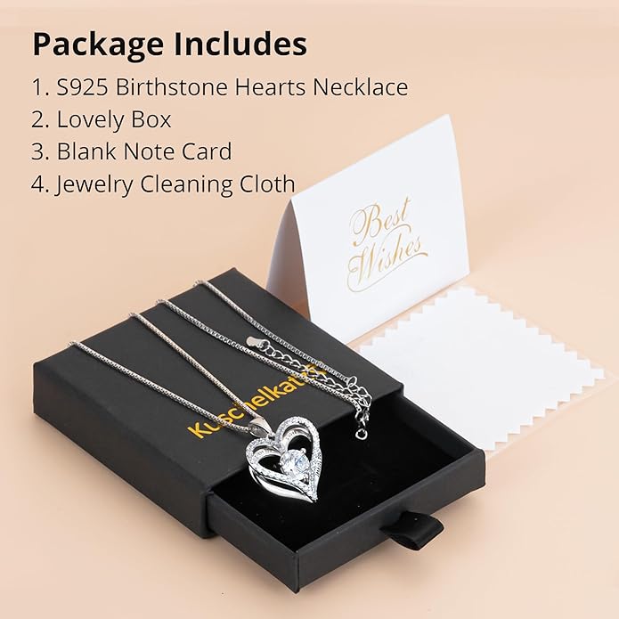 Entwined Souls Necklace - Sterling Silver Double Heart Pendant | Engraved 'I Love You Always and Forever' | Gift for Couples, Anniversary, Wedding