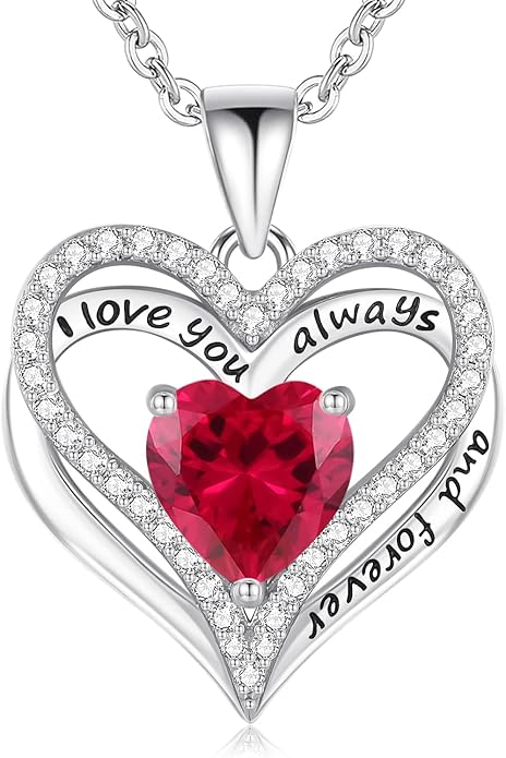 S925 Sterling Silver Necklace for Women, Wife Jewelry Rose Gold, Mom Birthday Valentines Mothers Day Gifts, Girlfriend Necklaces, Daughter Heart Jewel, Anniversary for Her