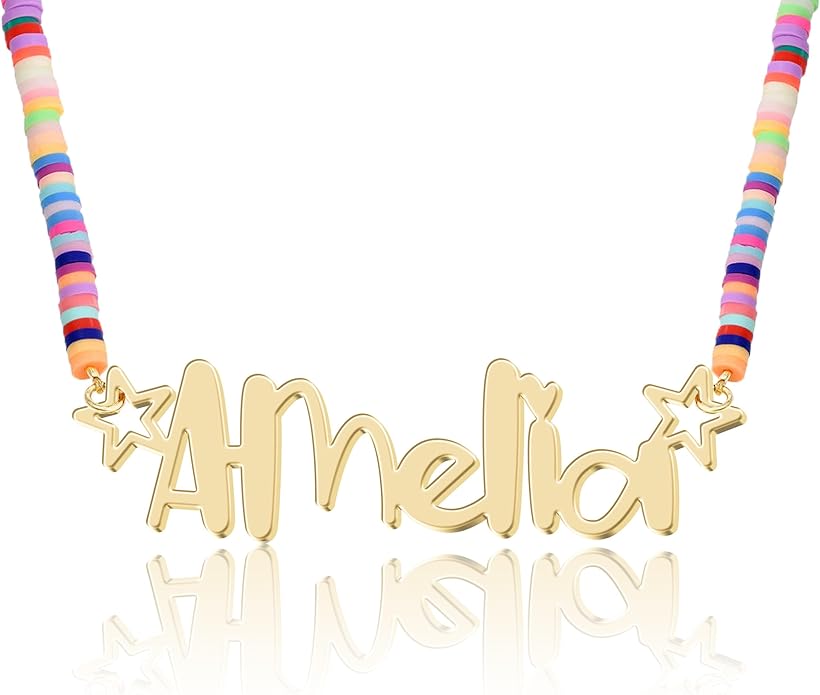 Personalized Name Necklace | Sterling Silver/Stainless Steel | 14 Fonts, 4 Colors, 5 Chains | Tarnish-Free, Handmade Gift for Women: Mom, Daughter, Sister | Ideal for Birthday, Mother's Day,Christmas