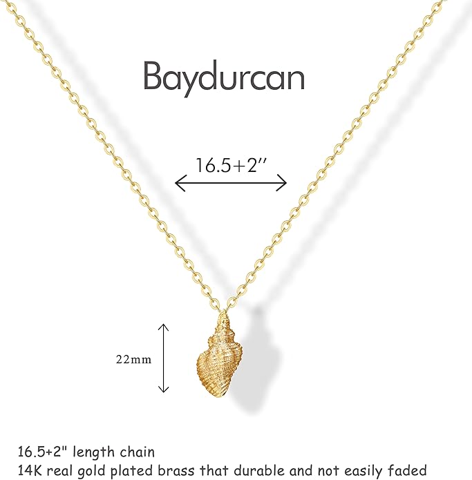 Baydurcan Dainty Gold Necklace for women - 14K Gold Plated Pendant Necklaces Gifts for Friends Sister Mother, Birthday, Christmas, Graduation, Inspirational Gifts