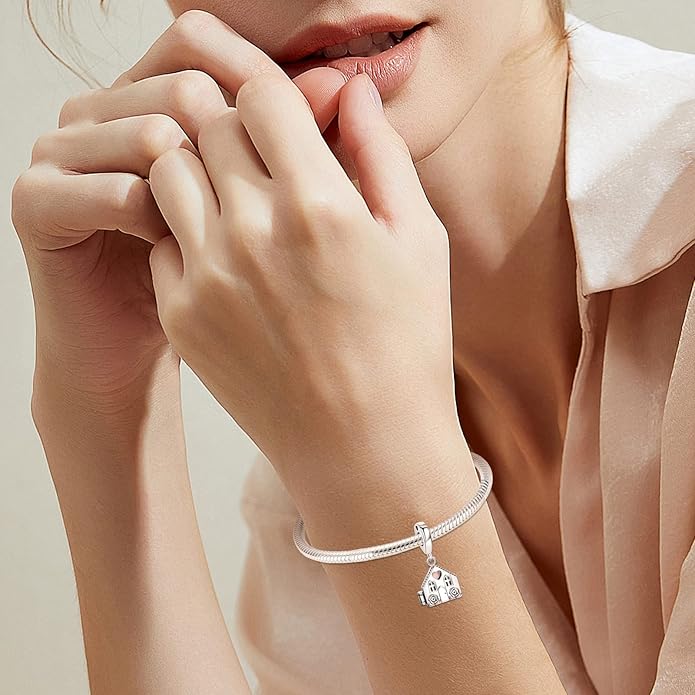 Annmors Charms for Bracelets Family Animal Safety Chains Nature Dangle for Women Bracelets & Necklace Pendant