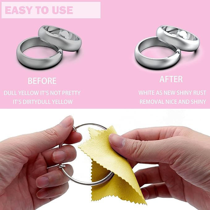 XIAOXINGYUN 120 PCS Jewelry Cleaning Cloth Jewelry Polishing Cloths Individually Wrapped Silver Cleaning Cloth for Jewelry Sterling Silver, Gold, Platinum,Coins, Watch (3.15 x 3.15 Inches)