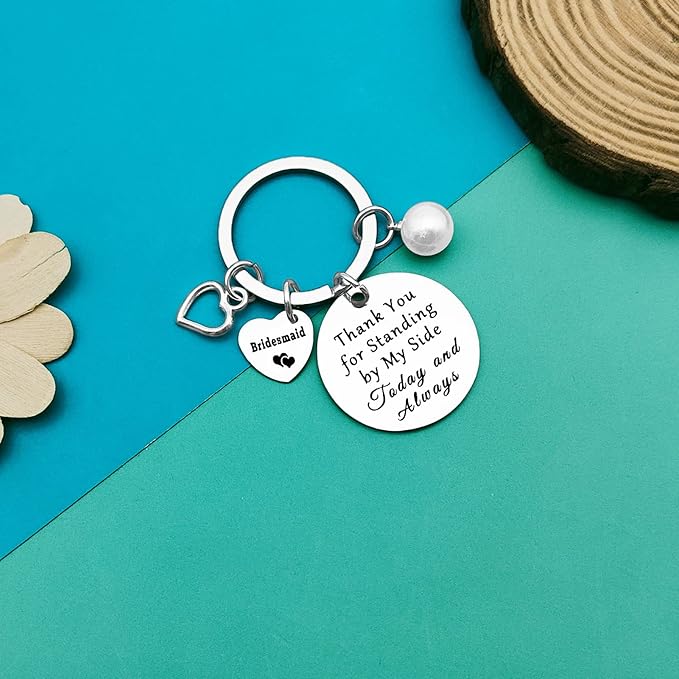 Dabihu Bridesmaid Gift from Bride Bridesmaid Keychain Maid of Honor Jewelry Wedding Bridal Party Gift