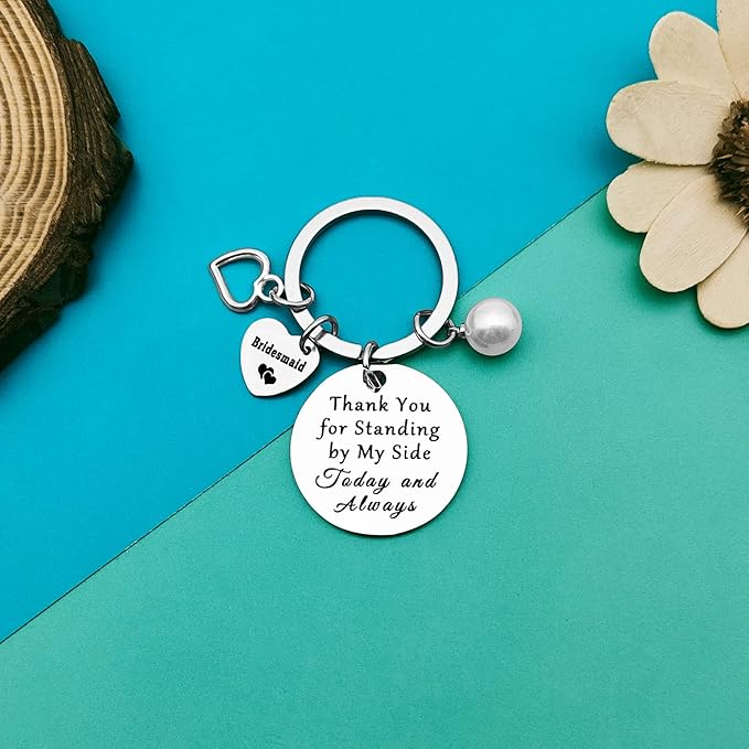 Dabihu Bridesmaid Gift from Bride Bridesmaid Keychain Maid of Honor Jewelry Wedding Bridal Party Gift