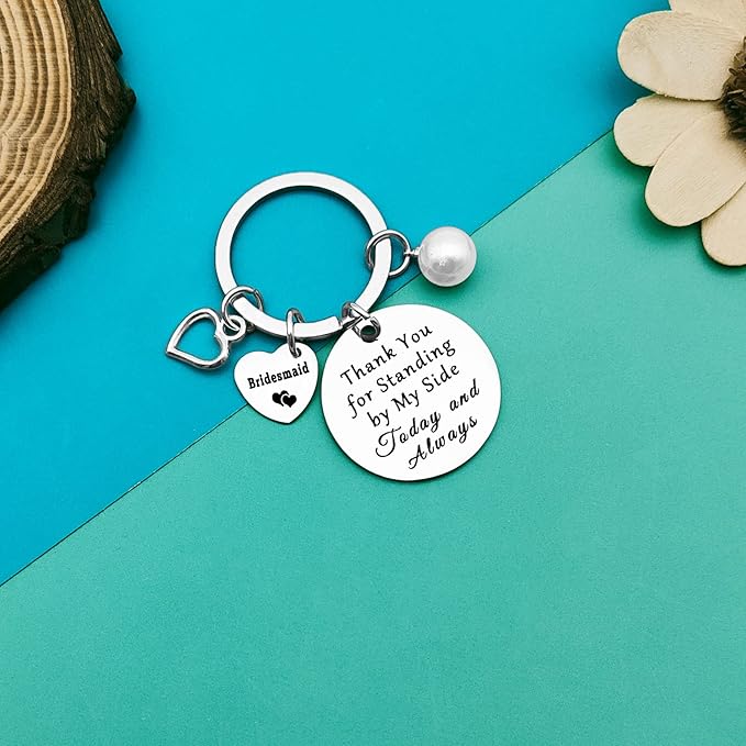 Dabihu Bridesmaid Gift from Bride Bridesmaid Keychain Maid of Honor Jewelry Wedding Bridal Party Gift