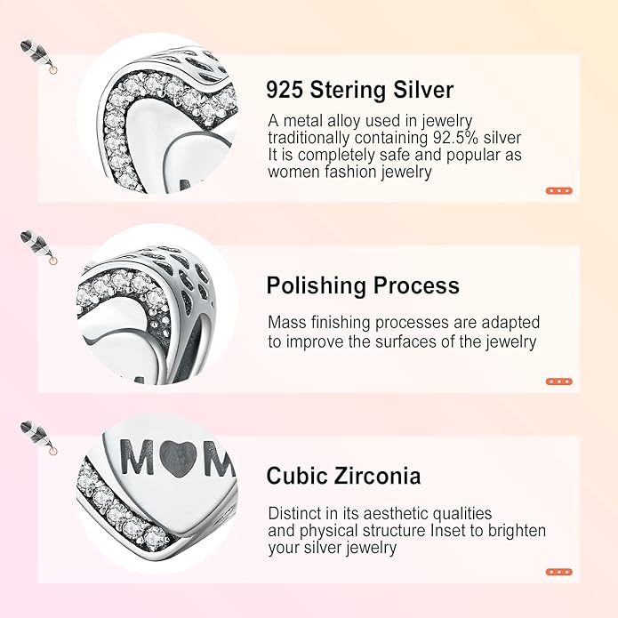 Annmors Charms for Bracelets Family Animal Safety Chains Nature Dangle for Women Bracelets & Necklace Pendant