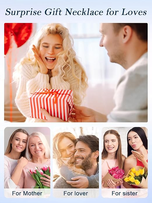 Gifts for Women Wife Mom-Tahitian Black Pearl Necklace-Wedding Birthday Anniversary Ocean Jewelry for Girlfriend Her-Mothers Day Gifts for Mom Valentines Day Christmas