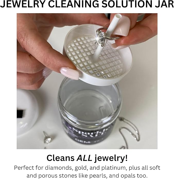 GemOro Sparkle Safe Jewelry Cleaner | for Fine & Fashion Jewelry | Professional Performance Cleans Rings Watches Glasses Earrings