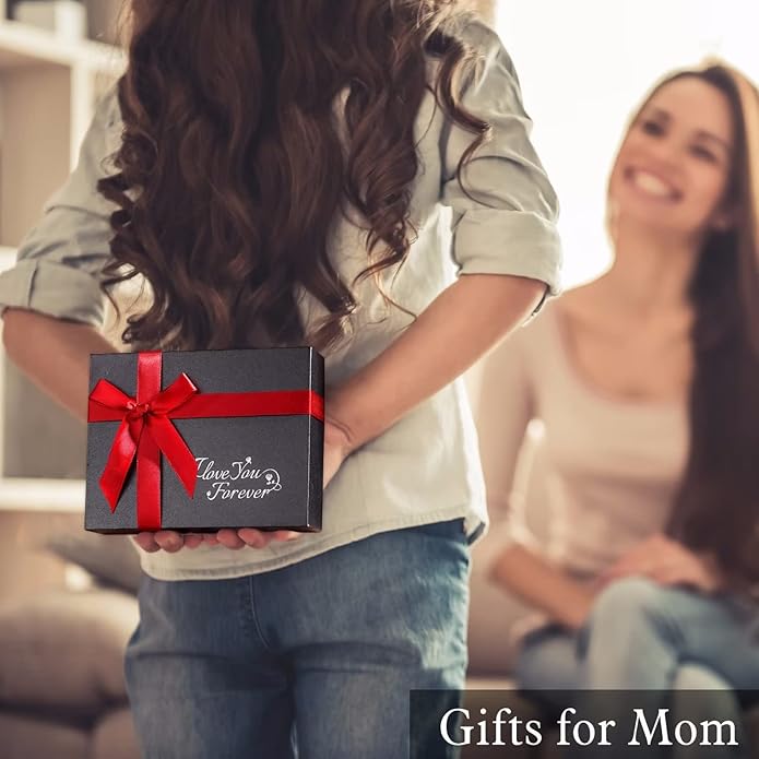 Iefil Rose Heart Necklaces Gifts for Women - 925 Sterling Silver Rose Heart Initial Necklace, Anniversary Birthday Gifts for Women, Jewelry Gift for Her Wife Girlfriend Mom Daughter