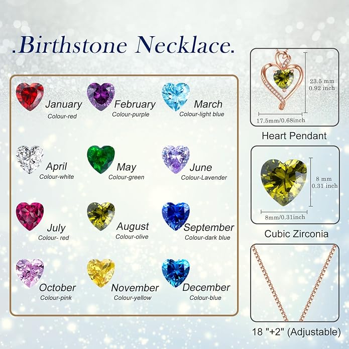 Heart Necklaces for Women 925 Sterling Silver Pendant Necklace Rose Gold Plated White Gold/14K Gold Plated Love Necklace for Her Girlfriend Wife Valentines Day Birthday Women Jewelry 18"+2"