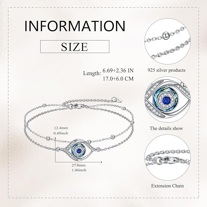 Witches Knot/Double Circle/Dragonfly/Butterfly/Bracelet Sterling Silver Adjustable Charm Bracelet Summer Beach Foot Chain Jewelry for Women Girls Gifts