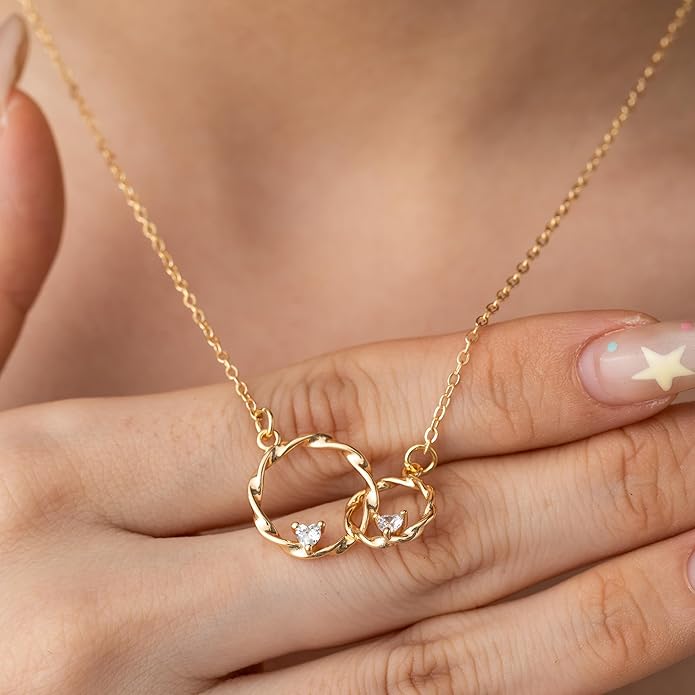 Baydurcan Dainty Gold Necklace for women - 14K Gold Plated Pendant Necklaces Gifts for Friends Sister Mother, Birthday, Christmas, Graduation, Inspirational Gifts