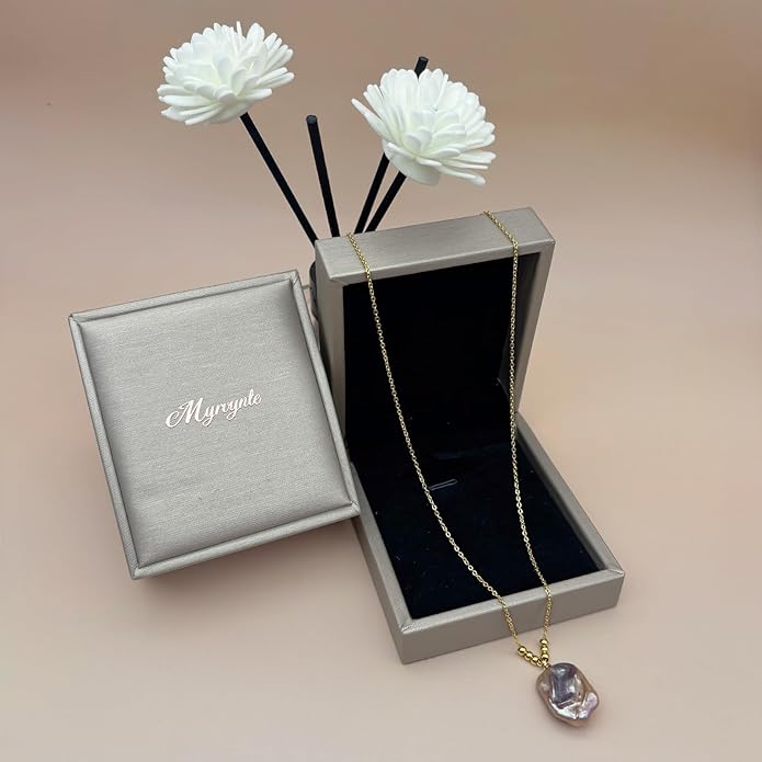 Pearl Necklaces for Women,Charm Choker Necklaces with Natural Freshwater Cultured Pearls,Dainty Pendants Necklaces Daily Wear or Fashion Gift for Women