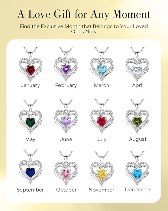 S925 Sterling Silver Necklace for Women, Wife Jewelry Rose Gold, Mom Birthday Valentines Mothers Day Gifts, Girlfriend Necklaces, Daughter Heart Jewel, Anniversary for Her