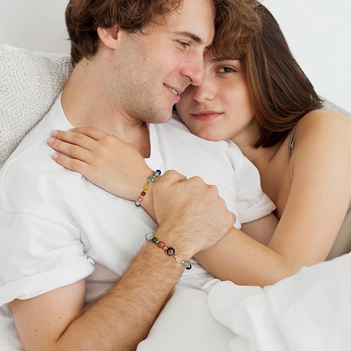 Zodiac Bracelets for Women Men,12 Constellations Healing Crystal Stone Beads Bracelet Birthday Zodiac Gifts Horoscope Spiritual Jewelry Bracelet Gifts