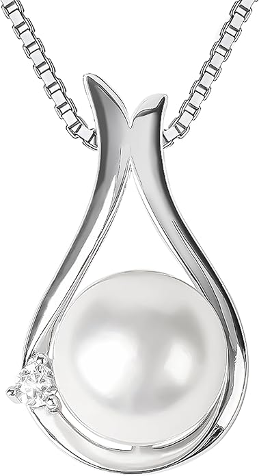 Gifts For Wife Wedding Anniversary - mothers day gifts for wife - AAA+ Real Pearl Necklaces For Women (18k Gold Platting 925 Sterling Silver) mothers necklace ideas Birthday Freshwater Pearl Necklace