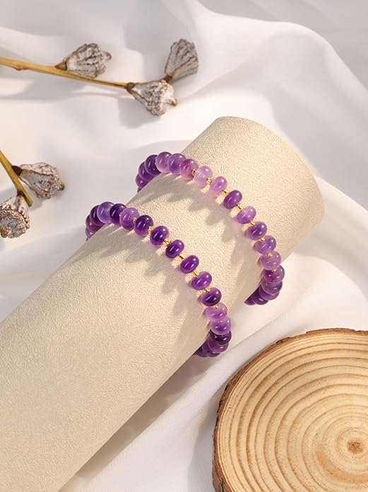 PESOENTH Healing Crystal Gemstone Colorful Beaded Bracelets for Women,Natural Chakra Stone Summer Surfer Beach Boho Bracelet jewelry Gifts for Women Ladies