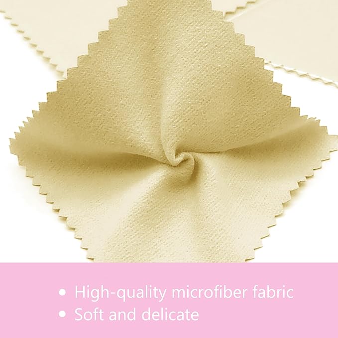 XIAOXINGYUN 120 PCS Jewelry Cleaning Cloth Jewelry Polishing Cloths Individually Wrapped Silver Cleaning Cloth for Jewelry Sterling Silver, Gold, Platinum,Coins, Watch (3.15 x 3.15 Inches)