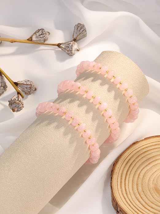 PESOENTH Healing Crystal Gemstone Colorful Beaded Bracelets for Women,Natural Chakra Stone Summer Surfer Beach Boho Bracelet jewelry Gifts for Women Ladies