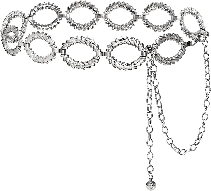 Women's Chain Belt Metal Waist Belt Chunky Belly Link Belt