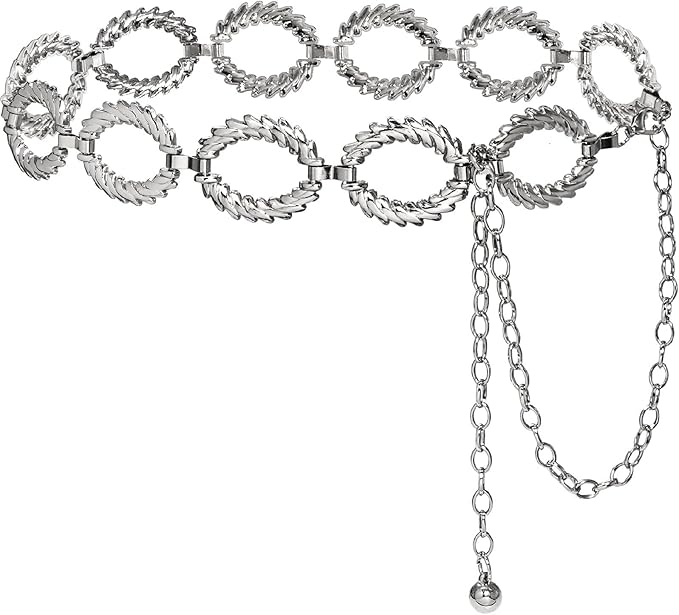 Women's Chain Belt Metal Waist Belt Chunky Belly Link Belt