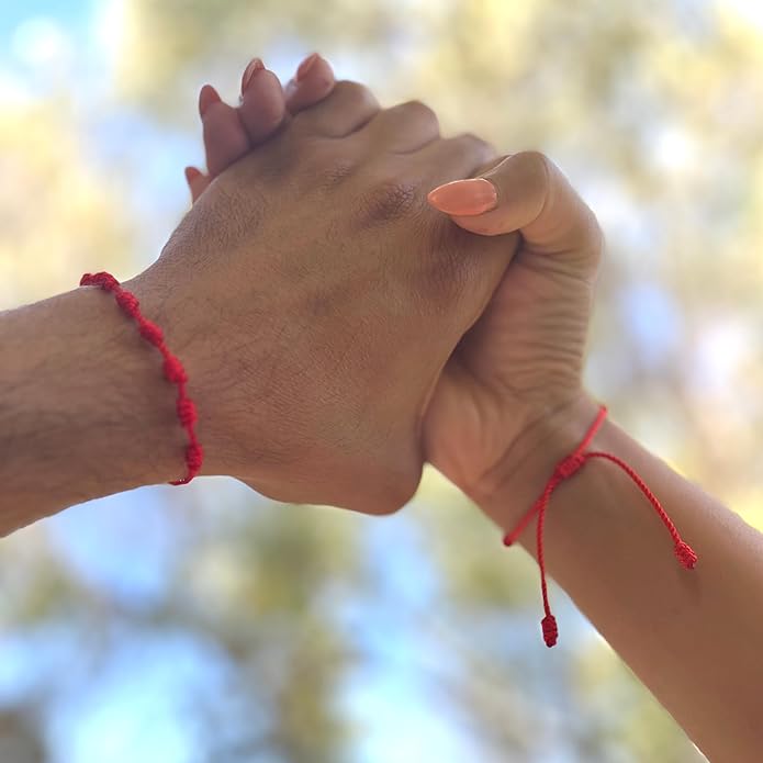 Red String Bracelet, Protection, Luck and Love, Handmade in the Holy Land, Hindu, Buddhist and East Asian Faith Symbol, Evil Eye Strand for Men and Women, Spiritual and Adjustable Bracelet, with CoA