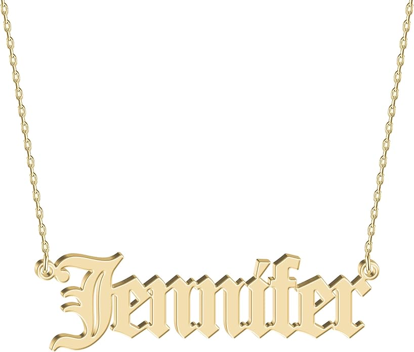 Personalized Name Necklace | Sterling Silver/Stainless Steel | 14 Fonts, 4 Colors, 5 Chains | Tarnish-Free, Handmade Gift for Women: Mom, Daughter, Sister | Ideal for Birthday, Mother's Day,Christmas