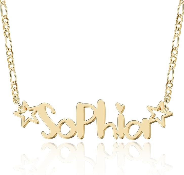 Custom Name Necklace - 925 Sterling Silver & 316 Stainless Steel, 14 Fonts & Multi-Language Options, 4 Colors, 5 Chain Styles, Personalized Gift with Premium Box