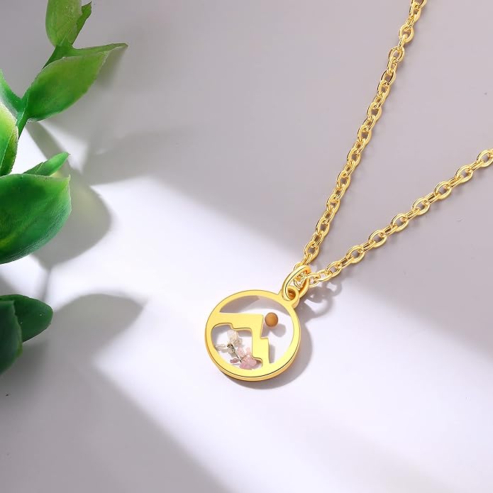 Forget-Me-Not and Queen Anne's Lace Pressed Wildflower Necklace | Birth Month Real Flower Necklace | Gold/Silver Pressed Flower Jewelry | Personalized Handmade Jewelry