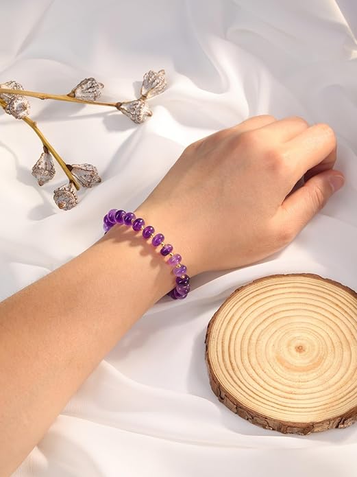 PESOENTH Healing Crystal Gemstone Colorful Beaded Bracelets for Women,Natural Chakra Stone Summer Surfer Beach Boho Bracelet jewelry Gifts for Women Ladies