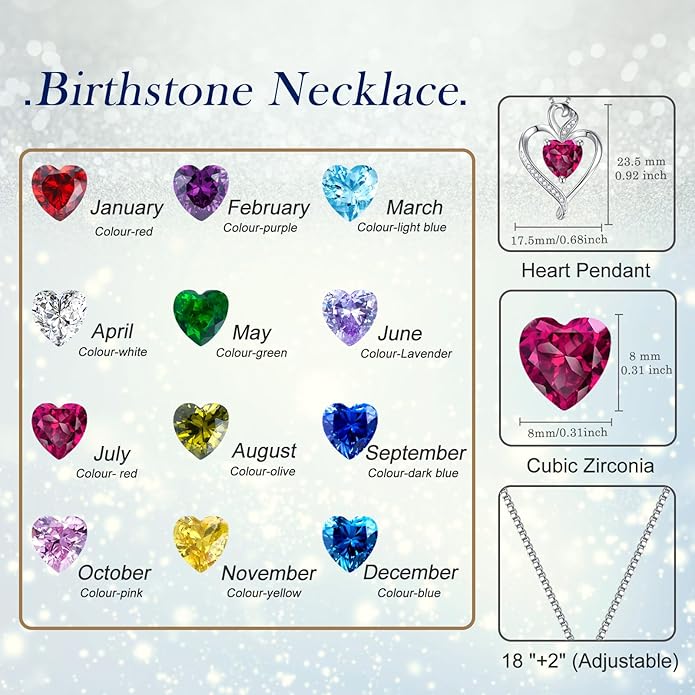 Heart Necklaces for Women 925 Sterling Silver Pendant Necklace Rose Gold Plated White Gold/14K Gold Plated Love Necklace for Her Girlfriend Wife Valentines Day Birthday Women Jewelry 18"+2"