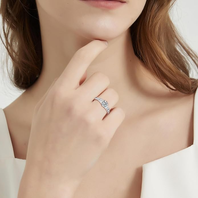 Vintage Celtic Knot Women's Engagement Ring Sets 925 Sterling Silver/14K Gold Plated Stackable Wedding Bands Rings AAAAA Cubic Zirconia Women Bridal Sets Wedding Ring Band Width 1.8mm Size 5-9