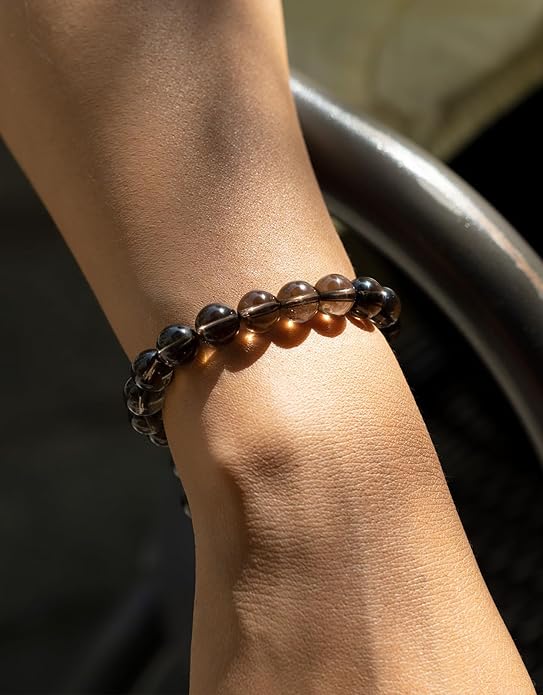 Handmade Natural Stone Beaded Stretch Bracelets,Healing Crystals Protection Bracelet,Spiritual Jewelry Gifts for Women & Men,Replacement Beads Included