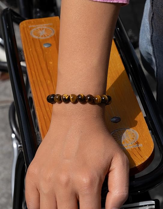 Handmade Natural Stone Beaded Stretch Bracelets,Healing Crystals Protection Bracelet,Spiritual Jewelry Gifts for Women & Men,Replacement Beads Included