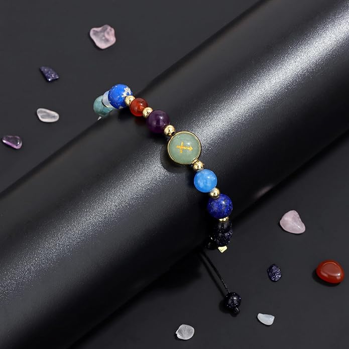 Zodiac Bracelets for Women Men,12 Constellations Healing Crystal Stone Beads Bracelet Birthday Zodiac Gifts Horoscope Spiritual Jewelry Bracelet Gifts