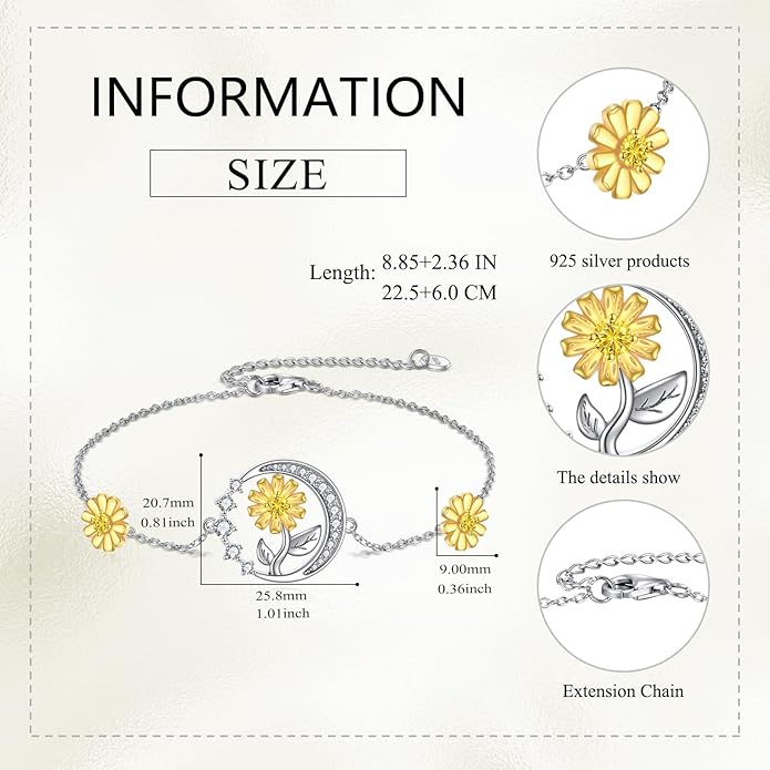 Witches Knot/Double Circle/Dragonfly/Butterfly/Bracelet Sterling Silver Adjustable Charm Bracelet Summer Beach Foot Chain Jewelry for Women Girls Gifts