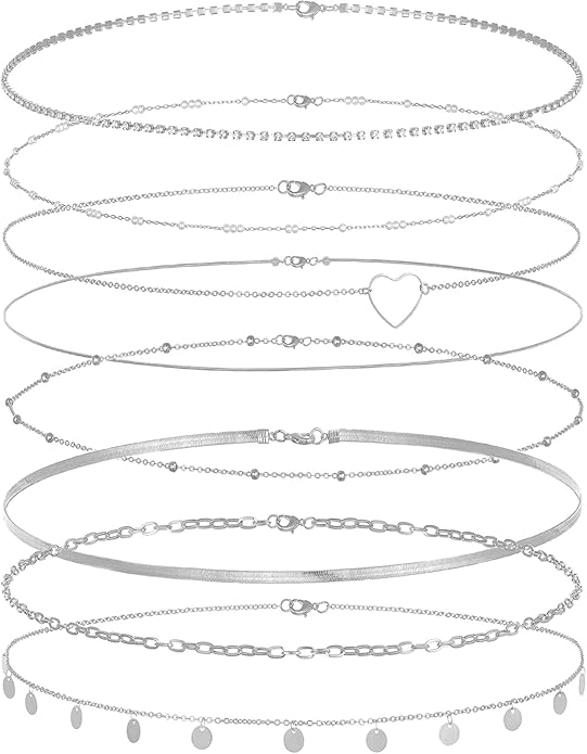 Tornito 8Pcs Waist Belly Chain 18K Gold Plated CZ Heart Pearl Snake Bead Sequin Paperclip Belly Chain Summer Beach Sexy Body Chains Jewelry Accessories for Women Adjustable