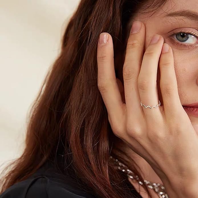 ZOERAY 10PCS 14K Gold Plated Stacking Rings for Women Thumb Stackable Knuckle Band Rings Plain Twist Thin Joint Finger Wedding Gold Ring Set for Women Size 4 to 11