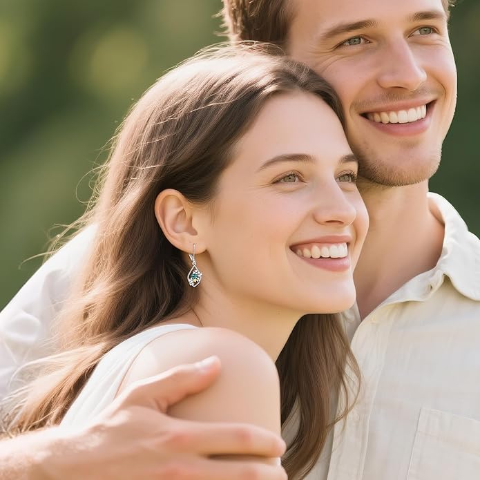 Scottish Thistle/Sunflower/Violet/Daffodil/Orchid Earrings Sterling Silver Flower Dangle Dangling Drop Boho Earrings Jewelry Gifts for Women