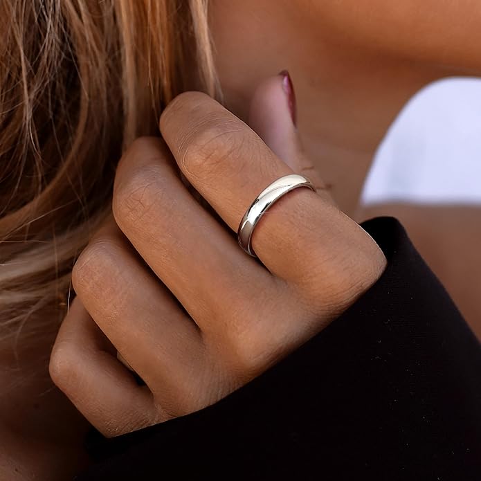 Jstyle 2mm 4mm 6mm 8mm Tungsten Rings for Men Women Hypoallergenic Wedding Band Rings Gold/Silver Domed High Polish Comfort Fit Size 6-12 Not Tarnished