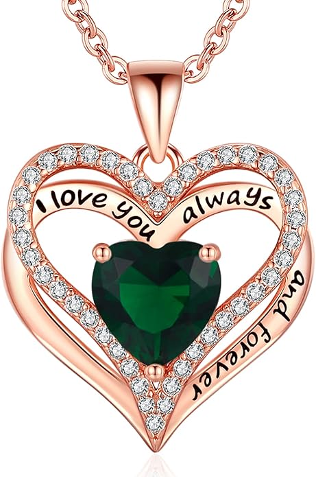 S925 Sterling Silver Necklace for Women, Wife Jewelry Rose Gold, Mom Birthday Valentines Mothers Day Gifts, Girlfriend Necklaces, Daughter Heart Jewel, Anniversary for Her