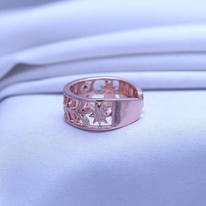 Adjustable Flower Toe Ring Jewelry for Women 14k Gold Plated Sterling Silver