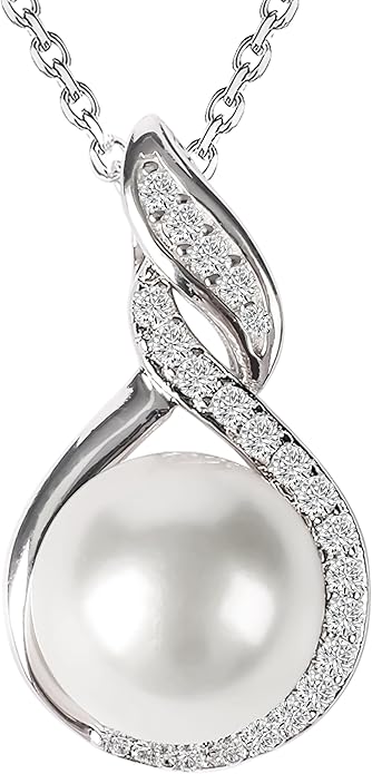 Gifts For Wife Wedding Anniversary - mothers day gifts for wife - AAA+ Real Pearl Necklaces For Women (18k Gold Platting 925 Sterling Silver) mothers necklace ideas Birthday Freshwater Pearl Necklace