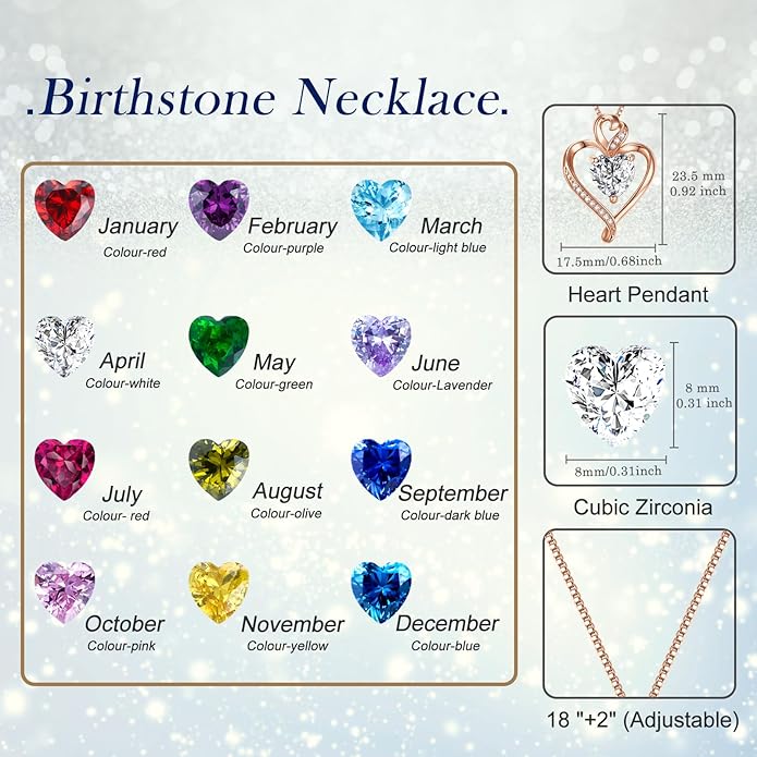 Heart Necklaces for Women 925 Sterling Silver Pendant Necklace Rose Gold Plated White Gold/14K Gold Plated Love Necklace for Her Girlfriend Wife Valentines Day Birthday Women Jewelry 18"+2"