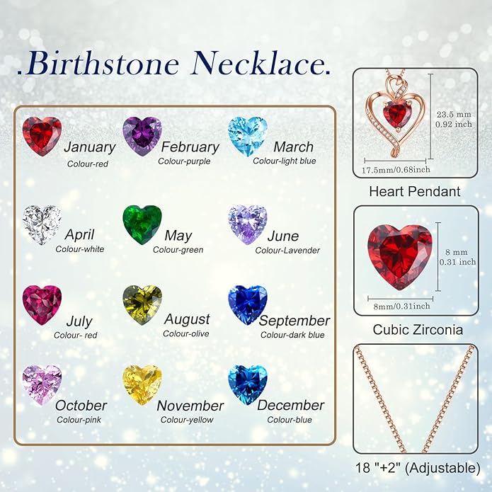 Heart Necklaces for Women 925 Sterling Silver Pendant Necklace Rose Gold Plated White Gold/14K Gold Plated Love Necklace for Her Girlfriend Wife Valentines Day Birthday Women Jewelry 18"+2"