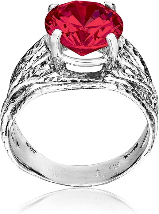 JEAN RACHEL JEWELRY 925 Sterling Silver Ring - Wrap Vintage Design with Prong Set Round Cubic Zirconia - Hypoallergenic, Lead & Nickel Free - Artisan Handcrafted Statement Rings for Women